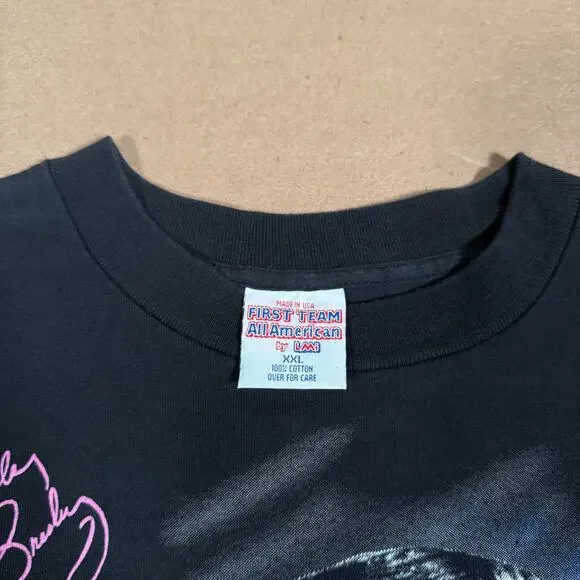 Vintage 1988 Elvis Presley Neon Graphic Shirt Black USA Made Size XXL - Picture 6 of 7